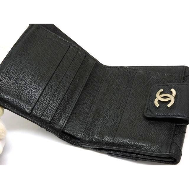 Chanel 10 S Wild Stitch Compact Wallet Black 7 — view 3
