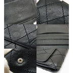 Chanel 10 S Wild Stitch Compact Wallet Black 7 — view 5