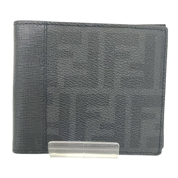 Fendi Zucca Black Leather Bifold Wallet