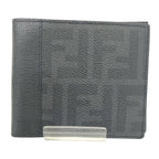 Fendi Zucca Black Leather Bifold Wallet