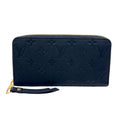 Louis Vuitton Zippy Wallet Monogram Empreinte Noir Leather Black Round Gold