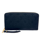 Louis Vuitton Zippy Wallet Monogram Empreinte Noir Leather Black Round Gold