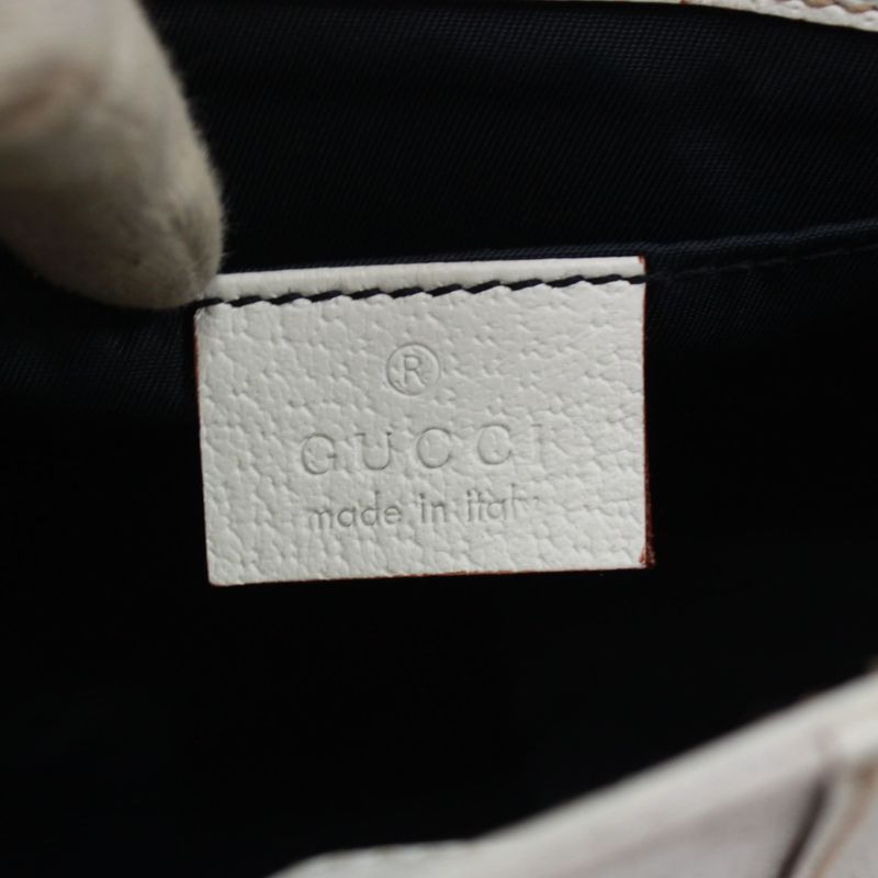 Gucci Sherry Line Waist Bag Leather White Body — view 8