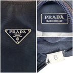 Prada Triangle Logo Pouch Mini Handbag Tessuto Nylon Navy Blue — view 7
