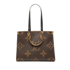 Louis Vuitton Monogram Giant Reverse On The Go MM 2-Way Shoulder Bag Brown