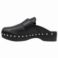 Hermes Calya Sandals Mules Shoes Studs Smooth Calfskin 40 Black