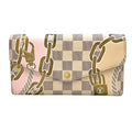 Louis Vuitton Portefeuille Sarah NM Leather Gold Pink White Wallet