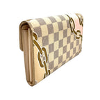 Louis Vuitton Portefeuille Sarah NM Leather Gold Pink White Wallet — view 2