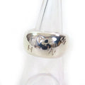 Chanel SV 925 Logo Engraved Wide Ring Accessory Silver Size 13