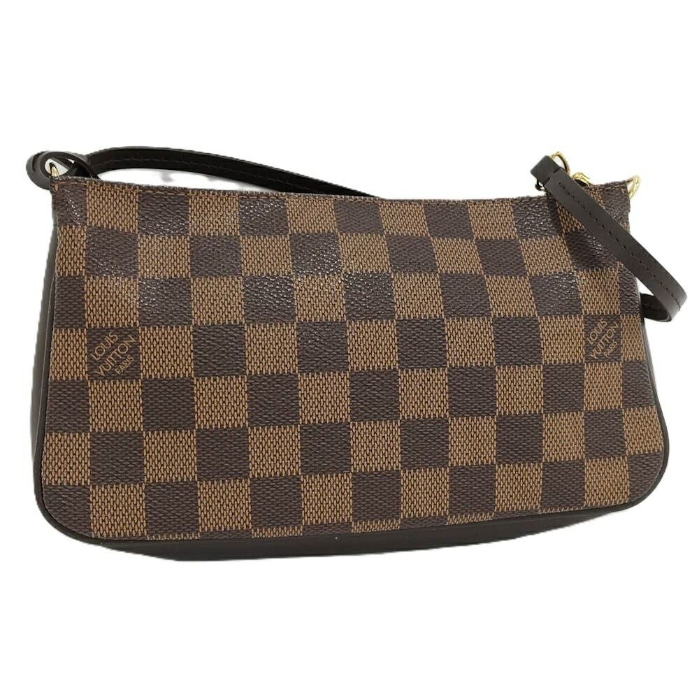 Louis Vuitton Navona Pouch Handbag Damier Ebene