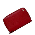 Gucci Round Zipper Wallet Red Interlocking