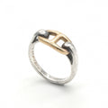 Hermes Chaine D'ancre Ring 750 925 Sterling Silver Gold