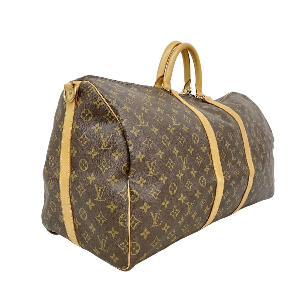 Louis Vuitton Boston Bag Monogram Keepall Bandouliere 55 Brown — view 2
