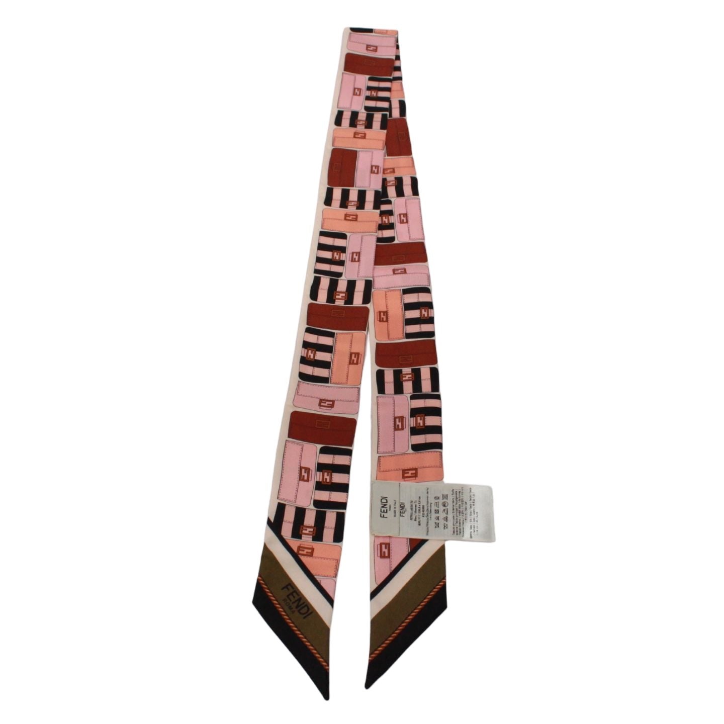 Fendi Silk Pink Multicolor Scarf — view 2