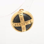 Chanel Logo Earrings 94 A GP Gold And Black — view 2