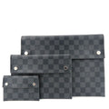 Louis Vuitton Second Bag Alpha Triple Pouch Damier Graphite Gray Black