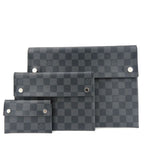Louis Vuitton Second Bag Alpha Triple Pouch Damier Graphite Gray Black