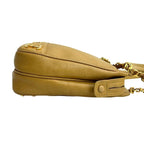 Chanel Vintage Triple Coco Caviar Leather Chain Tote Beige — view 6