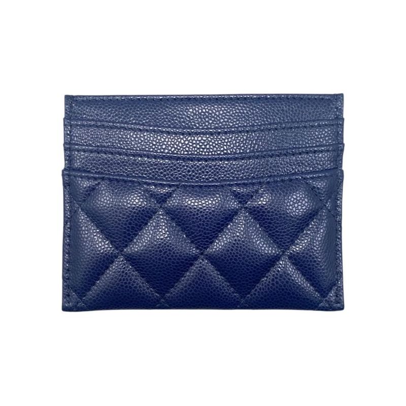 Chanel Card Case Timeless Classic Line Fragment Ap4472 Quilted Caviar — view 4