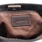 Loewe Tote Repeat Anagram Dark Brown Canvas Leather — view 4