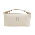 Hermes Brid A Black GM Natural Handbag Pouch Beige — view 3
