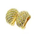 Christian Dior GP Rhinestone Earrings Gold