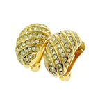 Christian Dior GP Rhinestone Earrings Gold