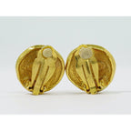 Chanel Logo Lion Motif Earrings Gold Plated — view 2