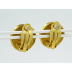 Chanel Logo Lion Motif Earrings Gold Plated — view 7
