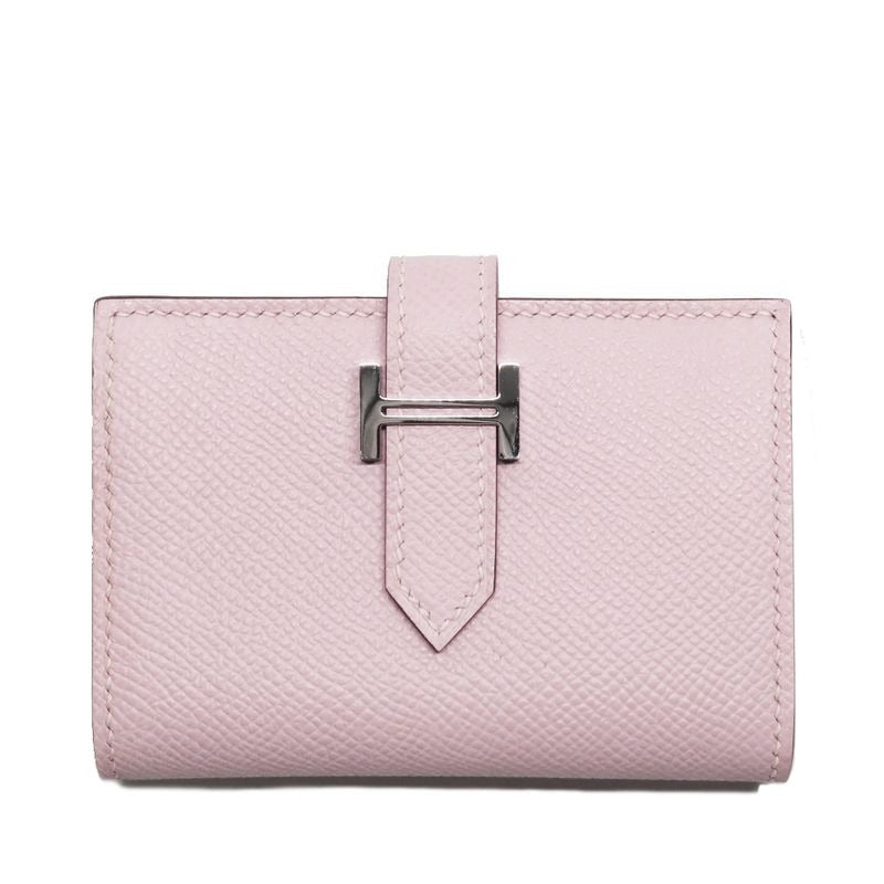 Hermes Bearn Card Case V-epson Mauvepere Silver Hardware Leather — view 2