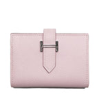 Hermes Bearn Card Case V-epson Mauvepere Silver Hardware Leather — view 2