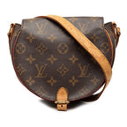 Louis Vuitton Monogram Tambourine Crossbody Shoulder Bag Brown