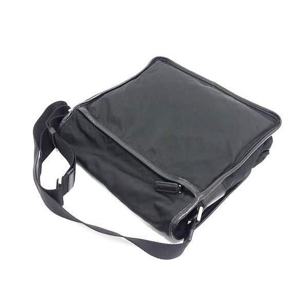Prada Shoulder Bag Triangle Logo V158 Black Tessuto Nylon — view 3