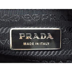 Prada Shoulder Bag Triangle Logo V158 Black Tessuto Nylon — view 6