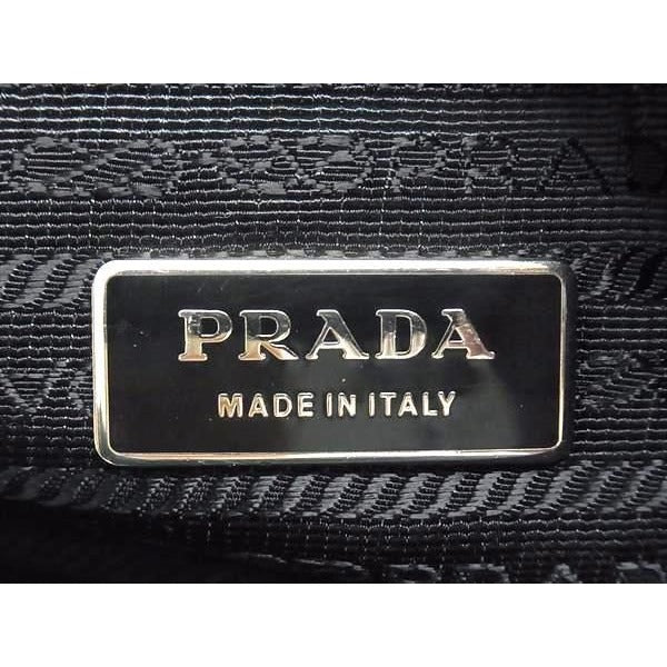 Prada Shoulder Bag Triangle Logo V158 Black Tessuto Nylon — view 6