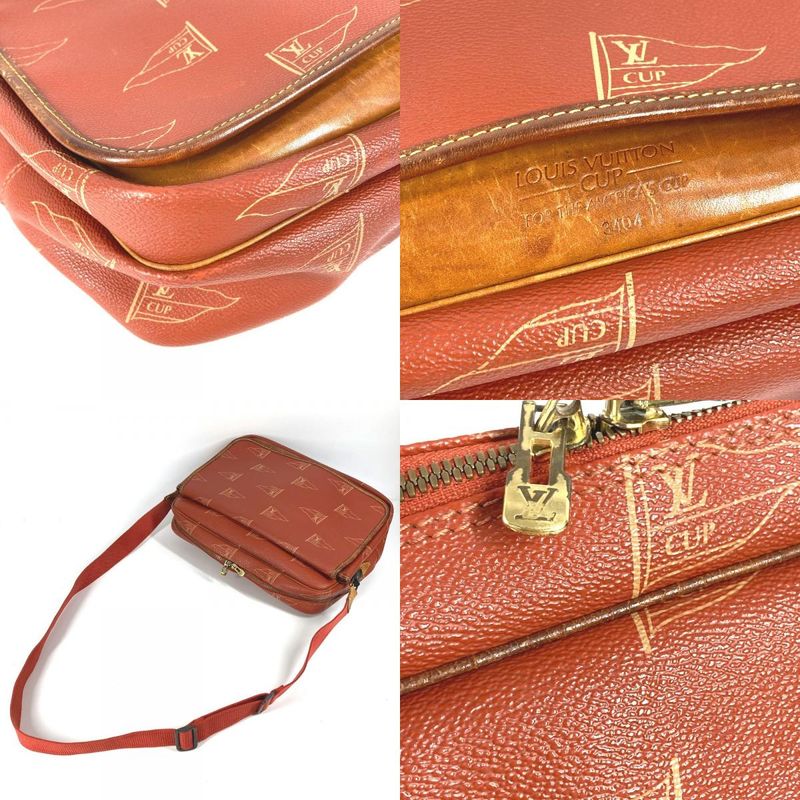 Louis Vuitton Shoulder Bag Calvi Canvas Avogany Orange — view 7