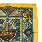 Hermes Scarf Carre 90 Au Son du Tam Silk Yellow to the Sound of Tam — view 3