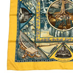 Hermes Scarf Carre 90 Au Son du Tam Silk Yellow to the Sound of Tam — view 4