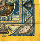 Hermes Scarf Carre 90 Au Son du Tam Silk Yellow to the Sound of Tam — view 5