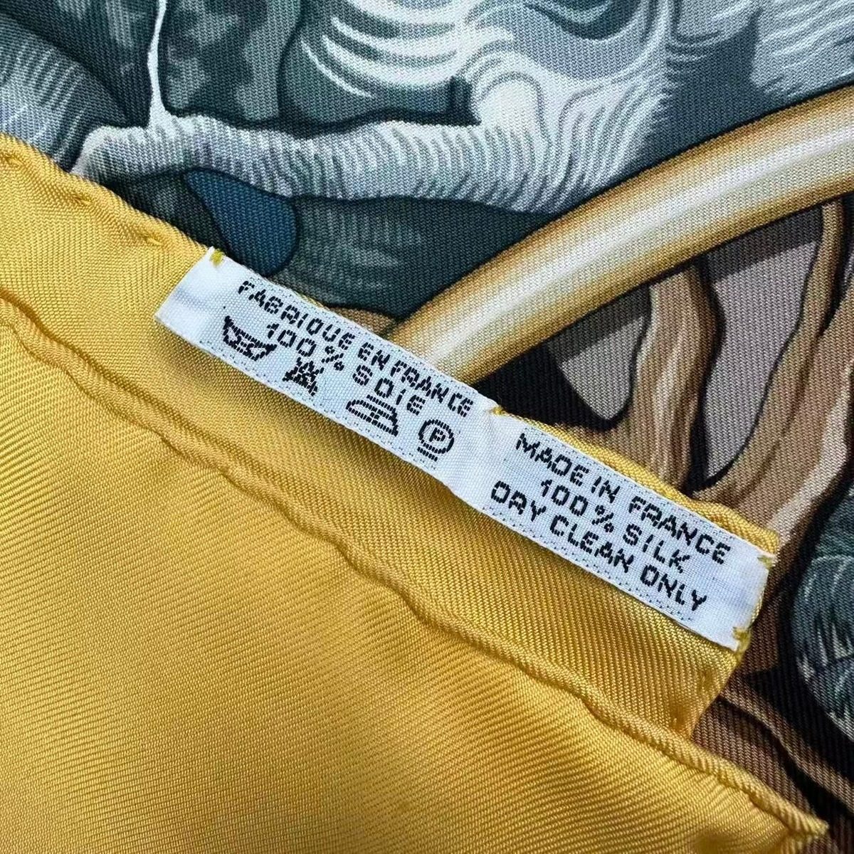Hermes Scarf Carre 90 Au Son du Tam Silk Yellow to the Sound of Tam — view 7