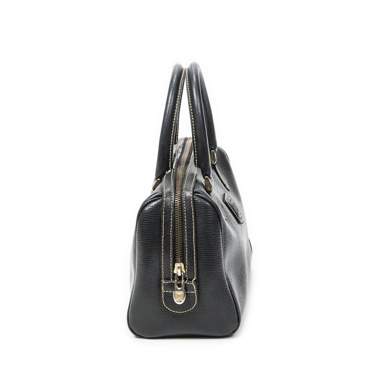 Celine Vintage Small Boston Black Grain Leather AB — view 4