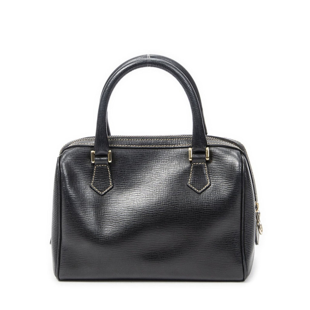 Celine Vintage Small Boston Black Grain Leather AB — view 5