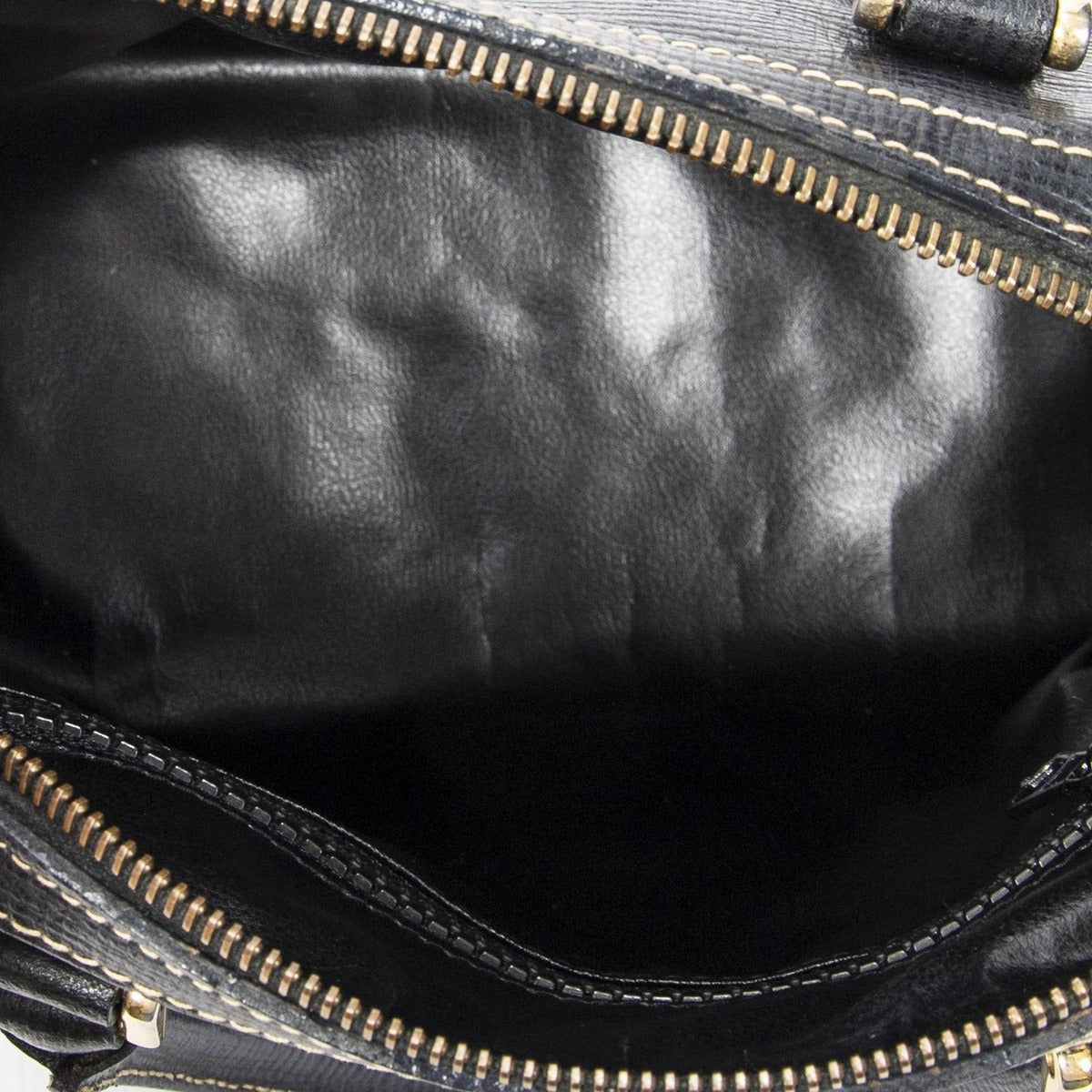 Celine Vintage Small Boston Black Grain Leather AB — view 9
