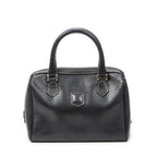 Celine Vintage Small Boston Black Grain Leather AB