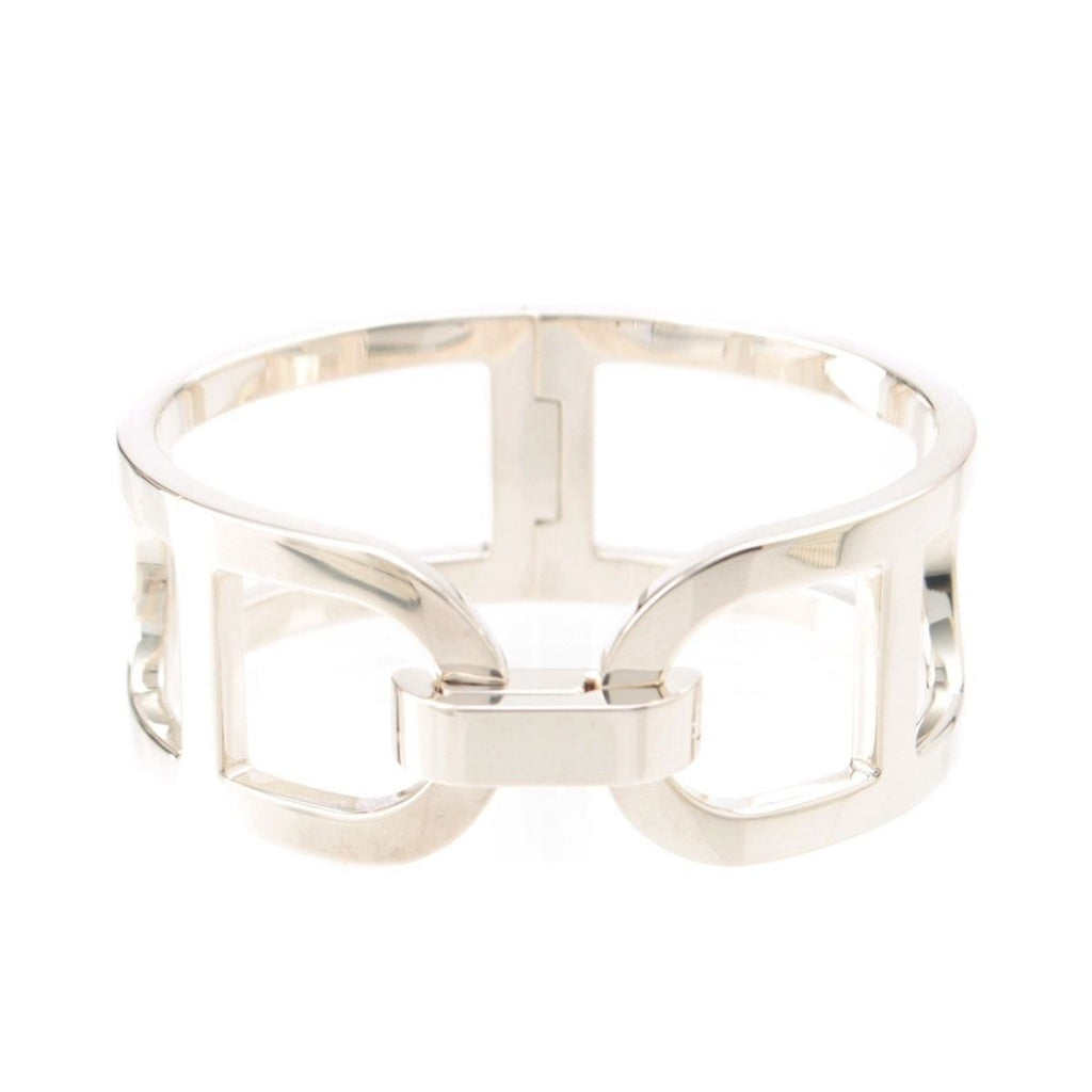 Hermes 925 Chaine D'ancre Bangle Bracelet Silver