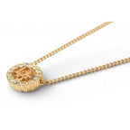 Dior Necklace Vintage Logo Rhinestone Gold — view 4
