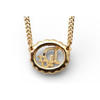 Dior Necklace Vintage Logo Rhinestone Gold — view 6