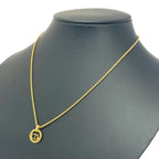 Christian Dior GP CD Logo Round Necklace Gold — view 4