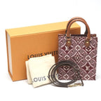 Louis Vuitton Jacquard Leather Petite Sac Plat Monogram Shoulder Bag