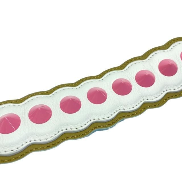 Fendi Strap You Shoulder Small Studded Leather Brown White Pink — view 7